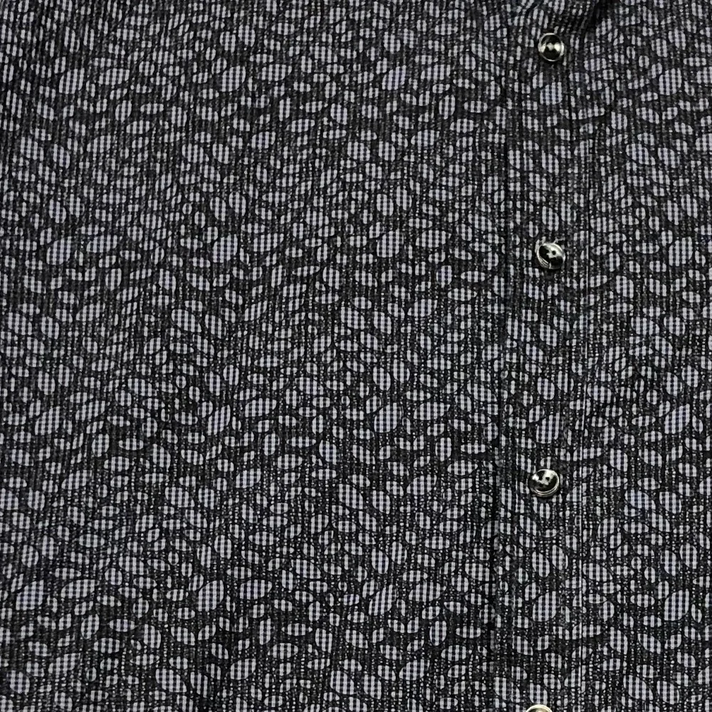 Pronto Uomo Blue Black Print Oxford Shirt size 2XT - Picture 4 of 10